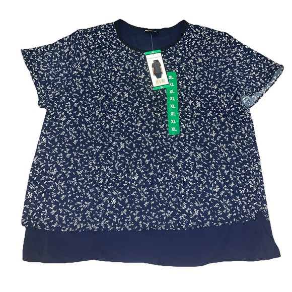 RADLEY LONDON Tops - Hilary Radley Ladies' Short Sleeve Blouse | Navy Combo | L